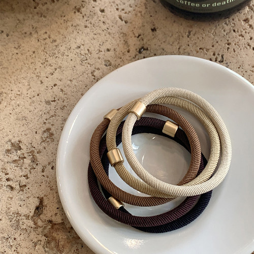 chicaddblack粗款螺纹皮筋发绳