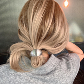 金属啞光质感 简约不规则弧面马尾皮筋扎头女高级感高弹力头绳