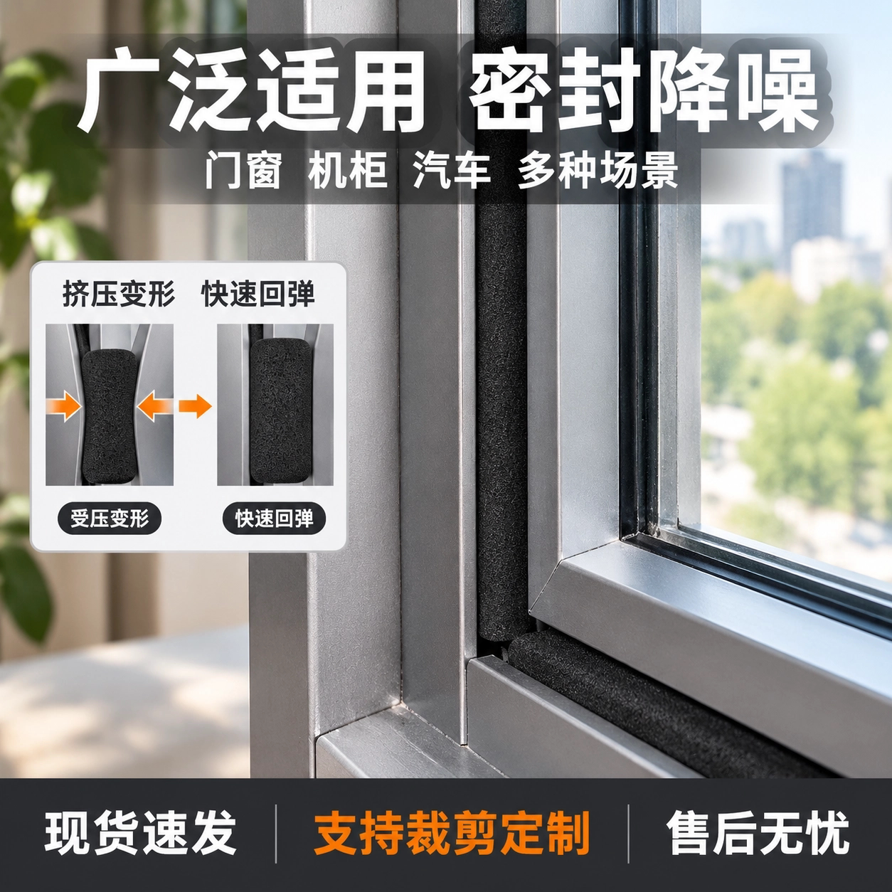 船用舱盖防水橡胶海绵密封条图片