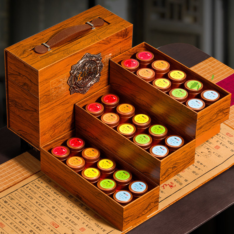 五大名茶金骏眉正山小种大红袍铁多种茶叶组合礼盒装节日送礼