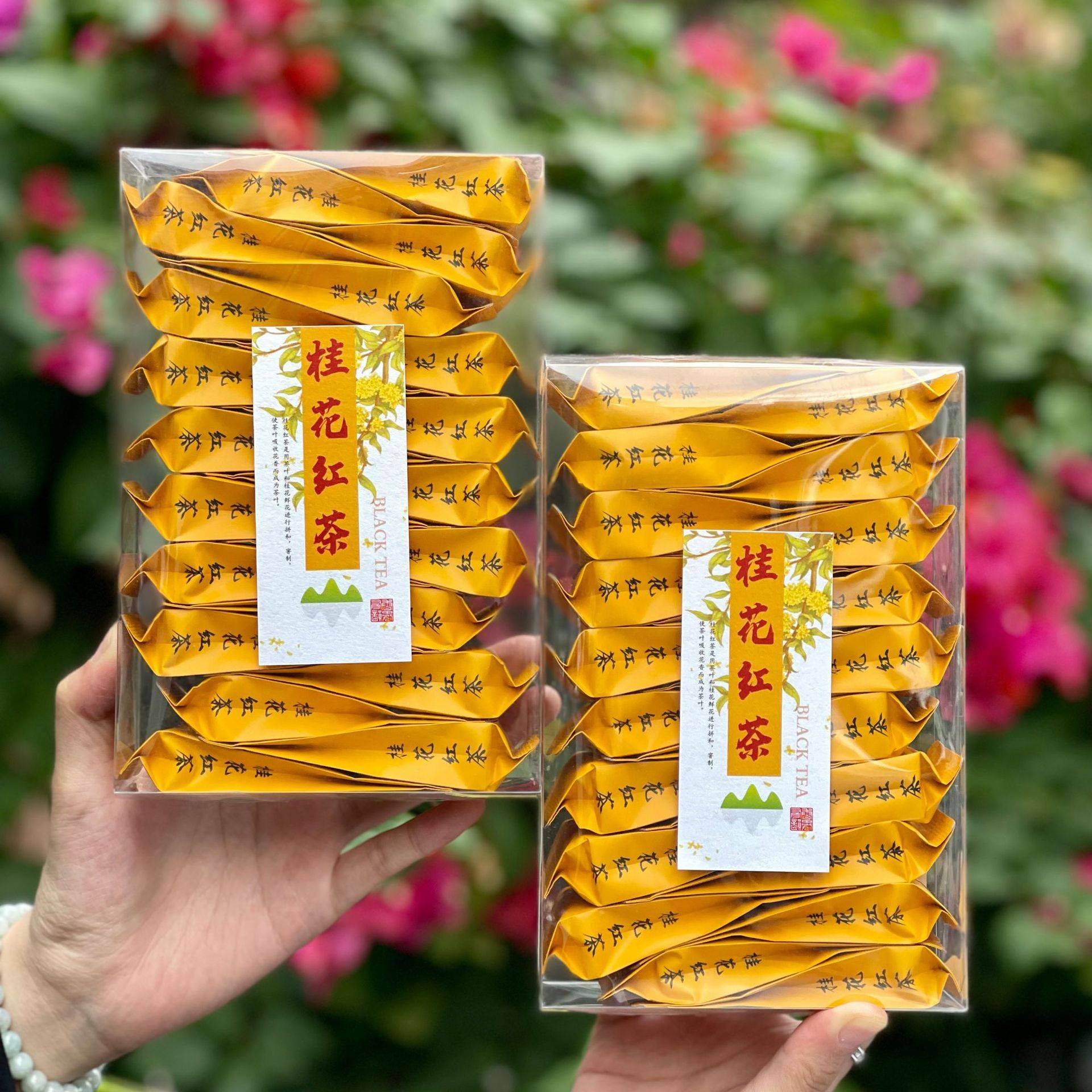 武夷山茶桂花红茶桐木关正山小种红茶浓香型丹桂花香小泡独立包装