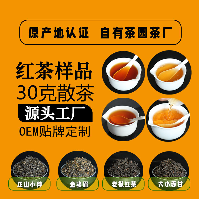 茶叶样品 武夷山桐木关红茶 金骏眉 正山小种 茶叶试喝新茶30g