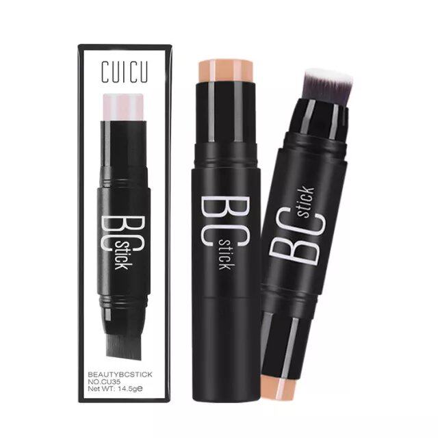 CUICU库库PS美颜遮瑕BC棒14.5g 粉底膏 粉底刷双头 BB CC霜