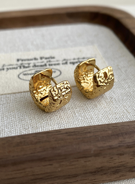 Aaim 2025新款法式轻奢气质小众设计个性耳环女不规则时尚冷淡风