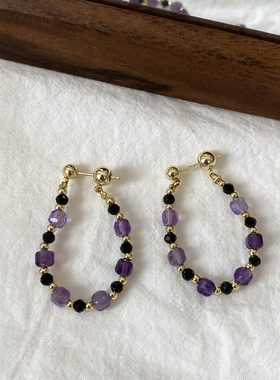 Aaim 2025新款法式轻奢气质小众设计个性耳环女不规则时尚冷淡风