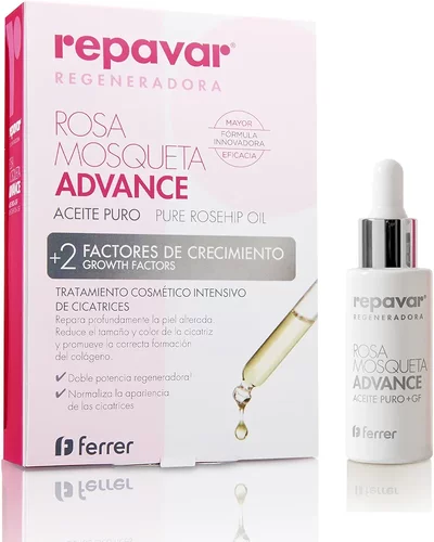西班牙Repavar升级版纯玫瑰果油15ml 修复淡化剖腹产痘印术后疤痕