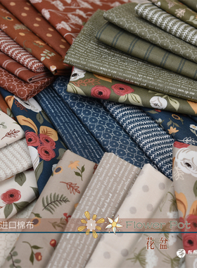 美国进口棉布手工拼布MODA Flower Pot 花盆  J3