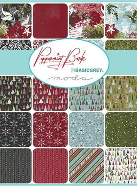 美国进口棉布手工拼布MODA Peppermint Bark大方、小方、布卷