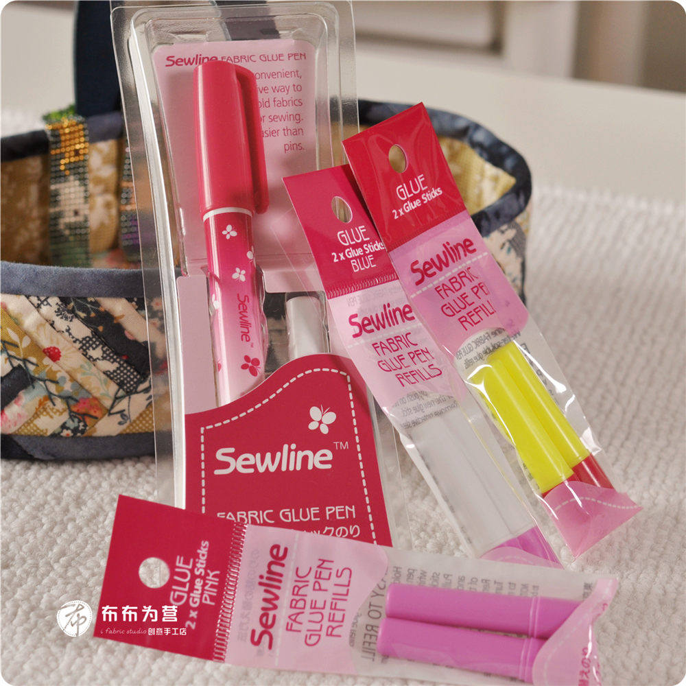 特价 日本进口 sewline 布用口红胶套装和3色替芯 (贴布神器)l1