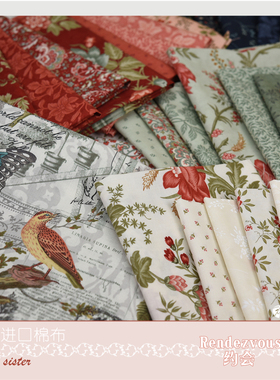 美国进口棉布手工拼布MODA三姐妹出品Rendezvous 约会 G2