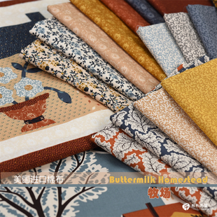 美国进口棉布 手工拼布 Buttermilk Homestead 牧场 F