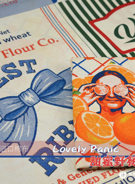 日本进口棉布 Masako Takaishi出品 Lovely panic 甜蜜野餐  I6