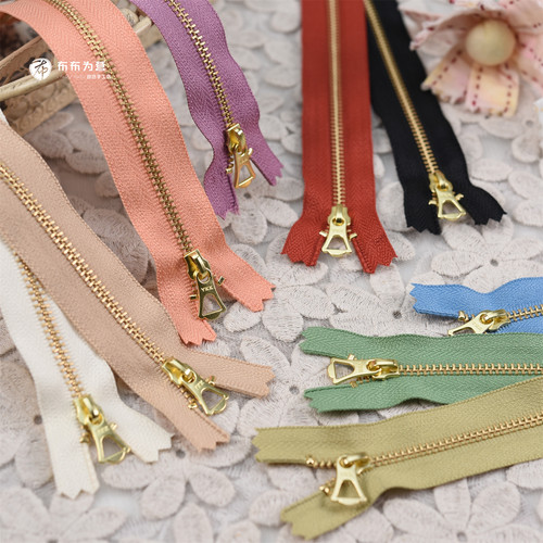 日本YKK拉链正品 3# 郁金香拉头 金铜齿 9色4种规格 手工拼布