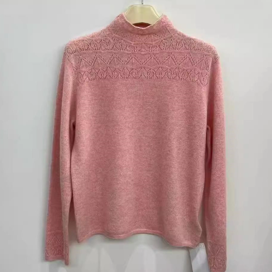 100%山羊绒纯色镂空软糯针织衫女2025秋冬新款高领提花长袖羊绒衫,女装/女士精品,羊绒衫,淘宝优惠券,粉丝福利购,淘宝优惠卷