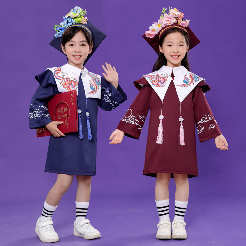 新款幼儿园毕业拍照典礼服博士服
