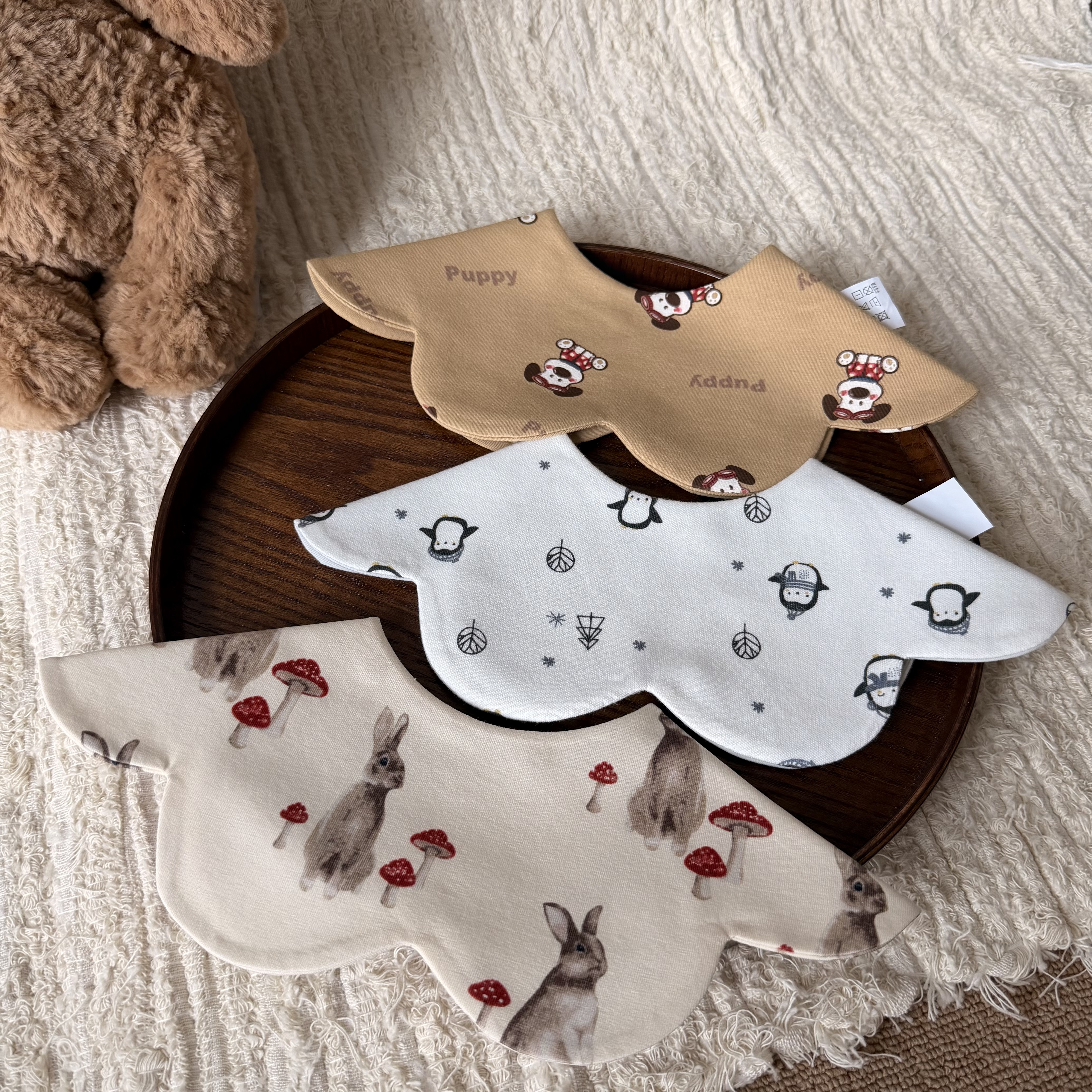 口水巾婴儿围嘴秋冬男女宝宝纯棉围兜360度双面防水口水兜韩系,婴童用品,口水巾,淘宝优惠券,粉丝福利购,淘宝优惠卷