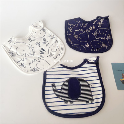 momscare新生儿围兜纯棉三条装