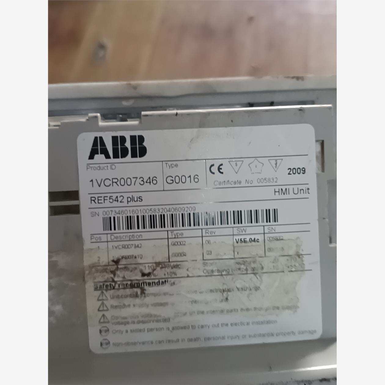议价ABB   1VCR007346  REF542 plus