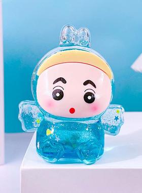 创意卡通爆闪入油蜡笔小新摆件家居桌面装饰品摆饰可爱小礼品