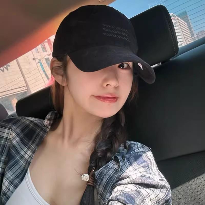 棒球帽女2025新款宽帽檐韩版休闲简约百搭大头围显脸小鸭舌帽子