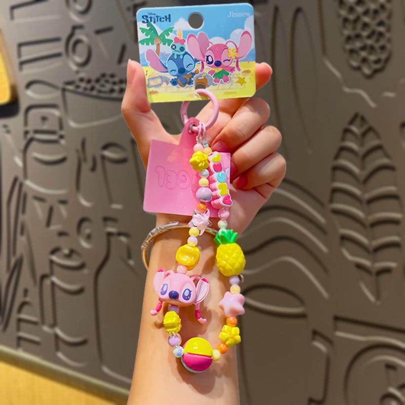 卡通史迪仔墨镜钥匙扣挂件可爱安琪公仔钥匙链小礼品跨境热销