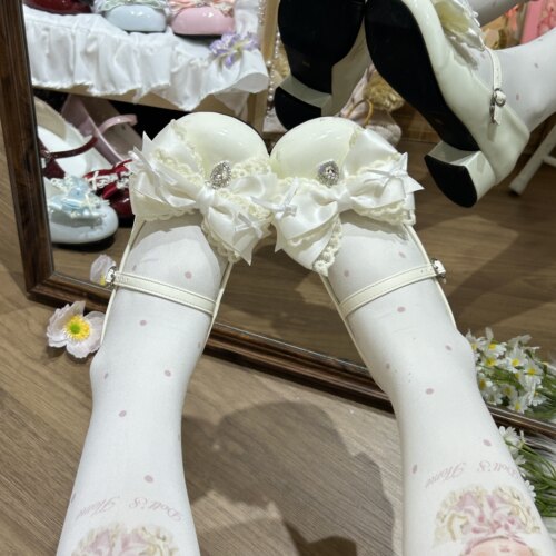 森林娃娃原创【甜心芭蕾】圆头lo鞋可爱百搭日系甜美鞋洛丽塔lo鞋