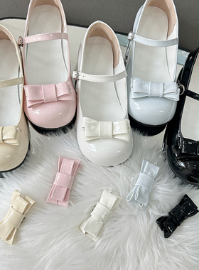 【全款现货】奶芙芙平底圆头可爱百搭洛丽塔蝴蝶结单鞋lo鞋