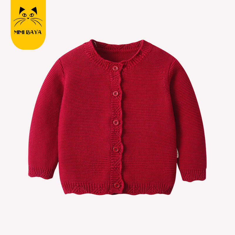 女宝宝针织开衫外套婴儿薄款春秋0-1岁2秋装儿童毛衣女童开衫外套