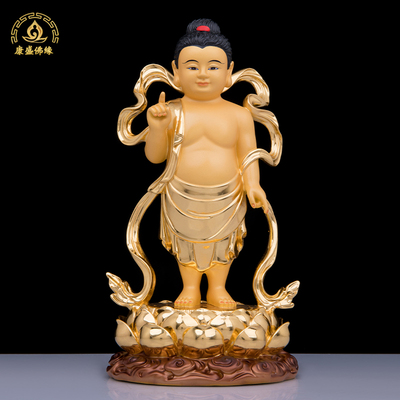 太子佛像铜贴金保平安