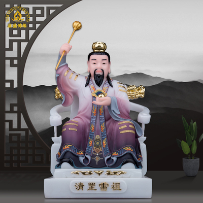 汉白玉/树脂祝福中式门厅彩绘