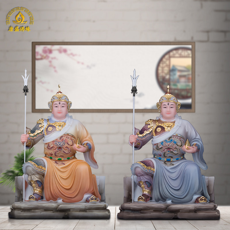 华光大帝神像汉白玉供奉摆件