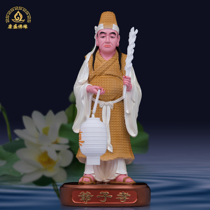 孝子爷神像 三伯爷孝子像道神像阴神 树脂佛像工艺品居家供奉摆件