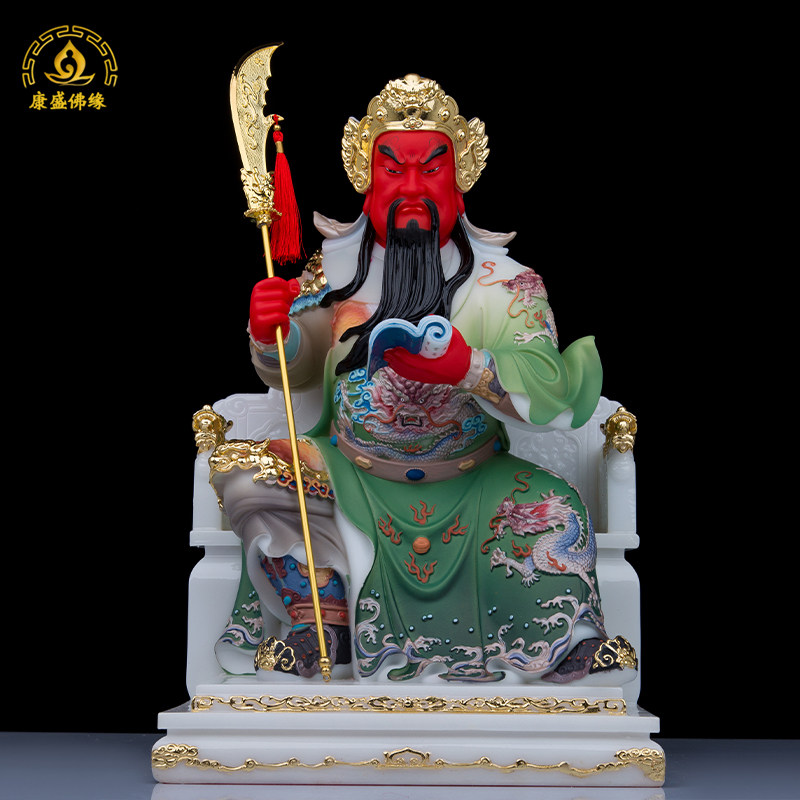 汉白玉摆件新中式门厅彩绘
