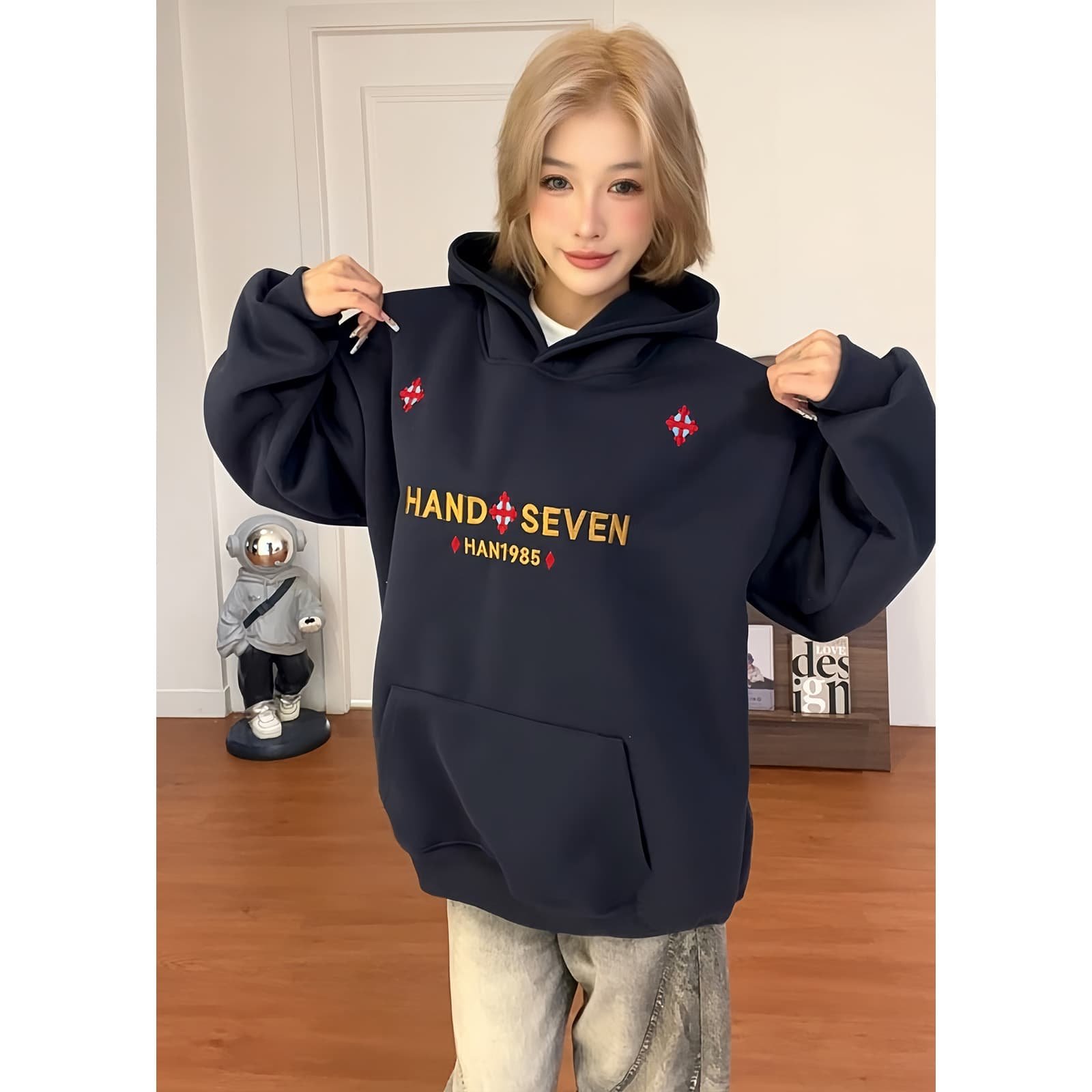 HandSeven秋冬新款宽松休闲卫衣