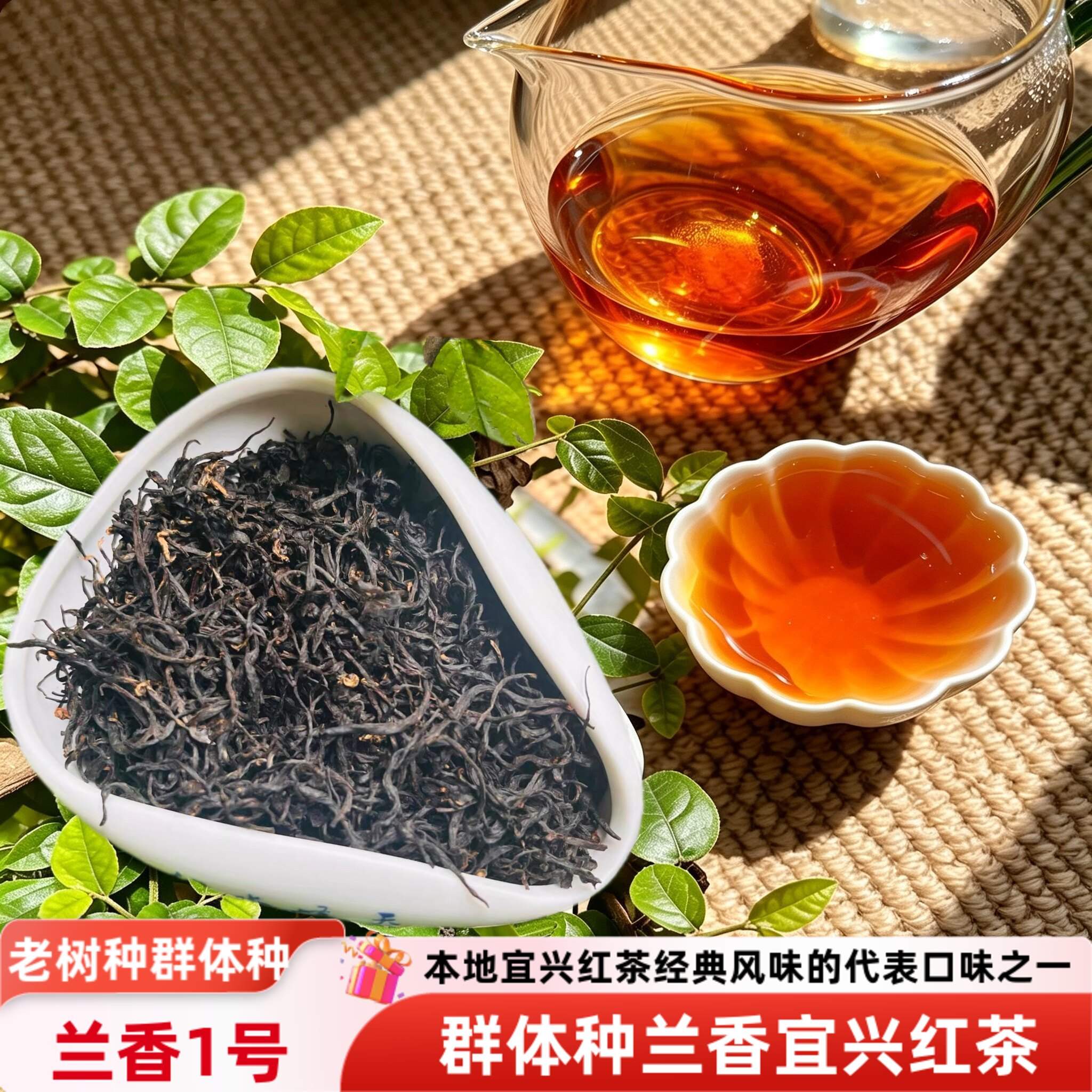 兰香1号江苏无锡兰花香2026群体种宜兴红茶特级茶叶250g罐装包邮
