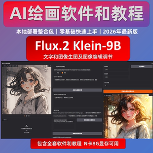 AI绘画整合包 FLUX2 Klein 9B 文生图生图 修改 编辑 反推提示词