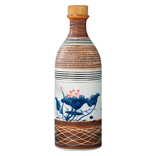 景德镇陶瓷器1斤装白酒复古精美青花画家用罐酒瓶散装白酒空酒瓶