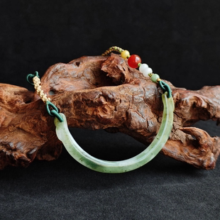 双面可戴双龙护主翡翠玉衡编绳项链a货翡翠吊坠挂绳国风汉服配饰