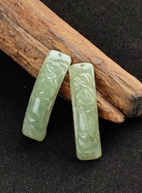 冰透老油青翡翠貔貅A货手牌