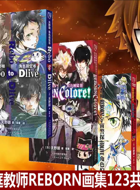 家庭教师 REBORN官方视觉书REBORNColore天野明角色视觉书RebotoDlive 宇宙警探第一辑插画集 精美人物封面日本励志热血动漫卡通书