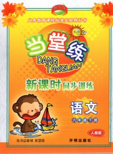 包邮 2021春 教学练 当堂练 新课时同步训练 语文 六年级下册/6年级下册 义务教育课程标准实验教材 人教版 开明出版社