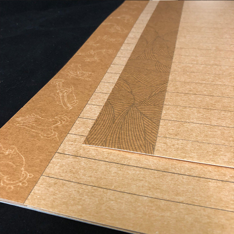 金潜写经笺状元笺熟宣日本泥金黄金纸工笔小楷心经手扎软卡比赛展