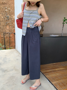 酵洗轻薄透气茧型显瘦立体剪裁纸片裤 新款 夏季 清仓询价海维恩