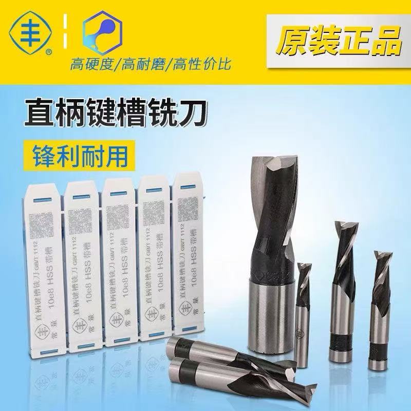 正宗原厂 常熟直柄键槽铣刀 两刃丰牌铣刀3 4 6 8 10 11 12 16 20