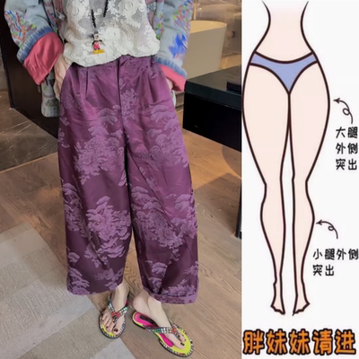 今年流行提花设计休闲裤2025春款
