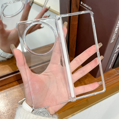 适用vivo X Fold5折叠屏手机壳透明磁吸中轴保护vivo XFold6硬壳防摔保护套带前框超薄简约新款中轴纯色3 Pro