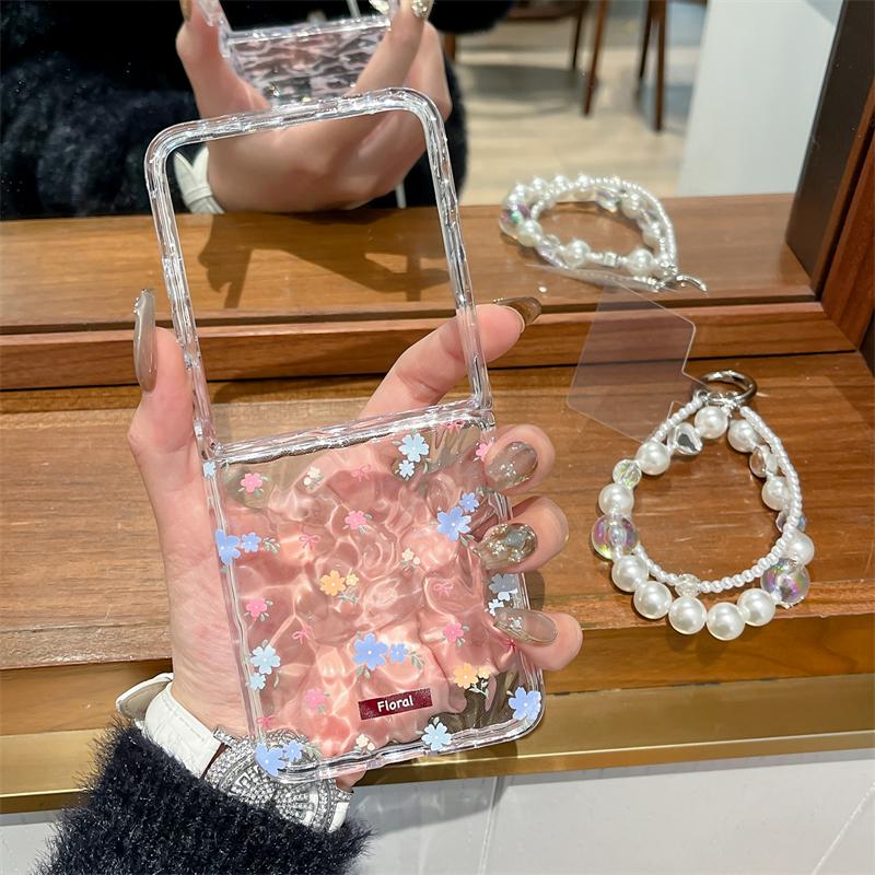 透明水波纹小米折叠屏手机壳