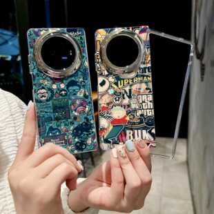 蓝光卡通适用vivo X Fold5折叠屏手机壳新款个性涂鸦欧美潮牌男女款xfold3pro硅胶软壳前后保护套防摔