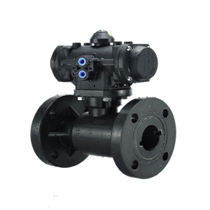 塑料气动球阀 Q641F/10U耐腐蚀耐酸碱UPVC法兰DN40