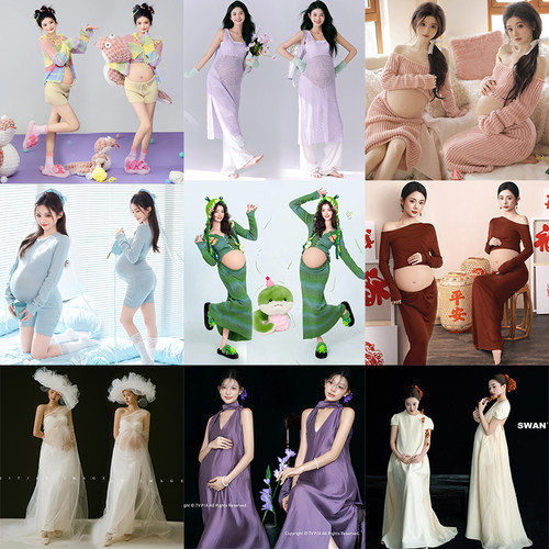 影楼孕妇照法式小清新服装